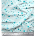 thumbnail image 1 of Soimoi Green polyester Crepe Fabric Stars Star Print Fabric by Yard 52 Inch Wide, 1 of 3