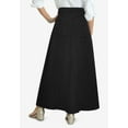 thumbnail image 2 of Jessica London Women's Plus Size Denim Inset Maxi Skirt, 2 of 3
