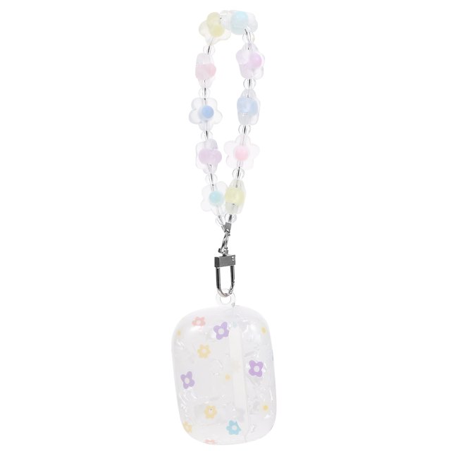 Earbuds Case Cover Earbuds Protection Shell Beaded Chain Earbuds Cover Compatible for Airpods Pro