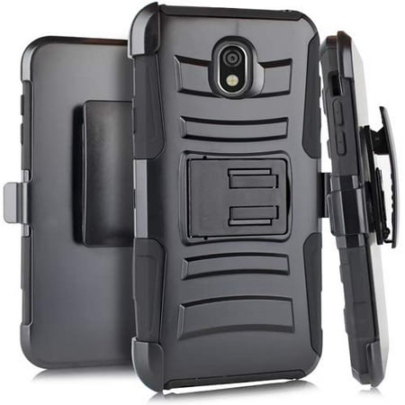 Kaleidio Case For LG Escape Plus [Dual Form] Rugged Holster [Swivel Belt Clip][Shockproof] Dual Layer Hybrid [Kickstand] Armor Cover w/ Overbrawn Prying Tool