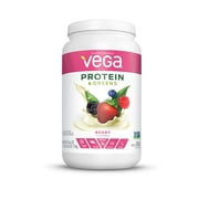 Angle View: (2 Pack) Vega Plant Protein & Greens Powder, Berry, 20g Protein, 1.7lb, 26.6oz