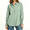 Green, variant on Women's Long Sleeve Button Down Shirts, Women's Striped Dressy Shirt with Ruffled Cuffs, Women's Blue,Size S-3XL