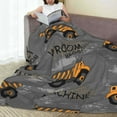 thumbnail image 6 of Honeii Construction Machines Print Fleece Blanket - Throw Blanket for Bed, Sofa, Couch, Camping, and Travel , Microplush Ultra Soft Warm Blanket-40"x30", 6 of 7