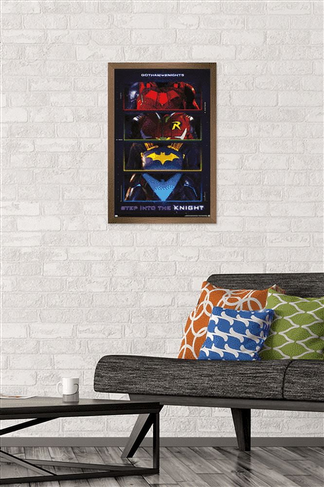 DC Comics Gotham Knights - Chest Emblems Wall Poster, 14.725" x 22.375" Framed