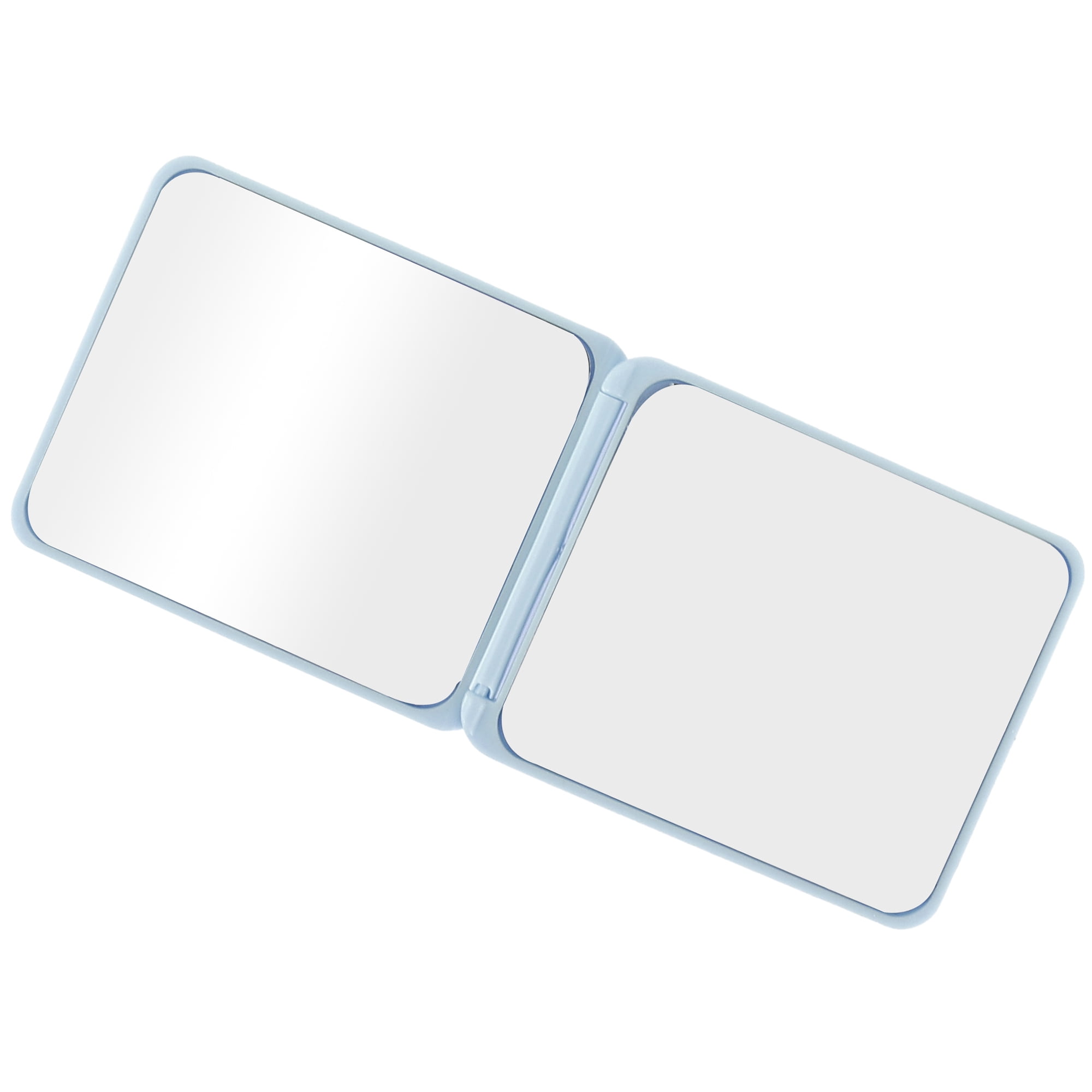 Unique Bargains Square Compact Mirror Cosmetic Mirror 1 Pc Blue