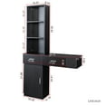 thumbnail image 3 of Modern Vanity Desk with Lights Makeup Vanity Dressing with Mirror Large Storage Space Black, 3 of 6