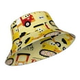 thumbnail image 2 of Easygdp Funny Construction Vehicles Double-Sided Reflective Fisherman Hat,Sun Visor,Casual Hat,Fluorescent Hat,Suitable For Outdoor And Night Walking,Unisex, 2 of 9