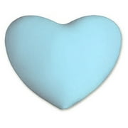 Deluxe Comfort Microbead Heart-Shaped Throw Pillow (16" x 11" x 4.5") Soft Airy Microbeads Heart Emoji Pillow Cute Cuddly Gift for Valentines Day and Mothers Day Throw Pillow, Baby Blue