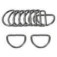 thumbnail image 1 of Uxcell 10-Pack Hebillas en D, Anillo en D de Hierro No Soldado de 1-1/2 Pulgadas para Bolsos/Delantales/Cinturones/Collares para Mascotas, Hardware de Anillo en D Semicircular [Negro Gris], 1 of 6