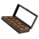 thumbnail image 3 of Caja organizadora para guardar relojes, regalo, tapa transparente, accesorio a prueba de polvo, portátil para hombres. 12 ranuras, 3 of 9