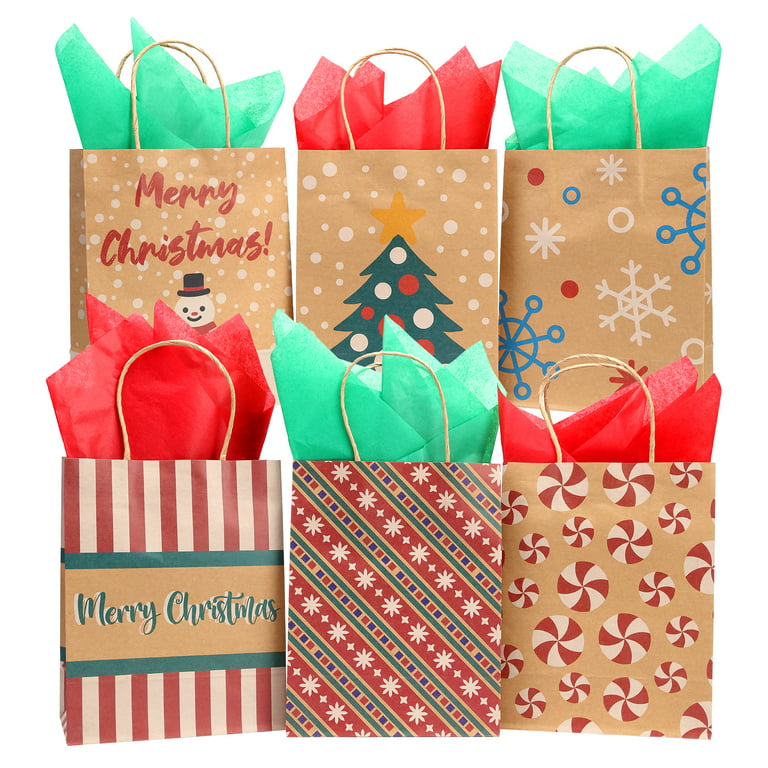 5 Christmas Gift Bags, Aluminum Foil Ziploc Bag, Resealable Bags, Party Bags,  Favor Christmas Bags, Cookie Bags, Christmas Candy Bags 