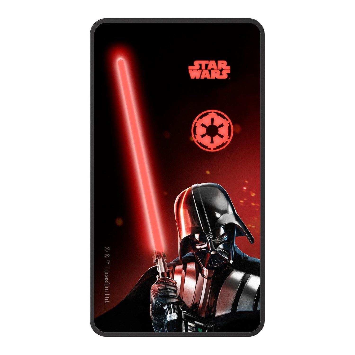 Power Bank de 4,500 mAh con salidas USB e iluminación LED Star Wars™  modelo Vader negro