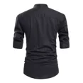 thumbnail image 2 of Camisa Cuello Mao Manta Hombre Casual Slim Fit Manga Larga, 2 of 4