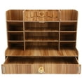 thumbnail image 4 of Wooden Storage Box Innovative Desktop Pen Holder Container Stationery Rack OrganizerCherry Wood Color, 4 of 14