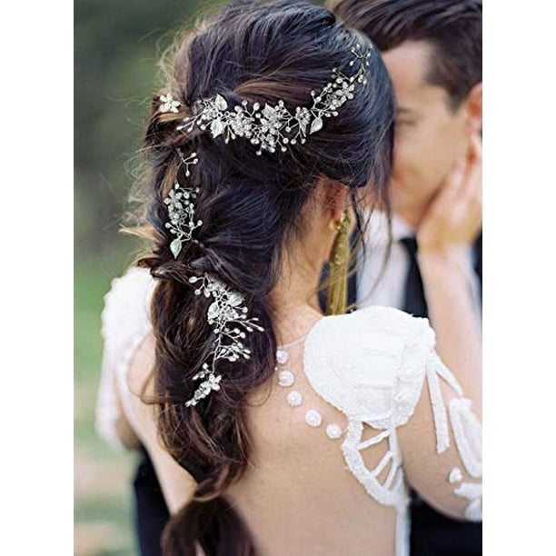 IYEFENG Rose Gold Hair Vine Braided Wedding Headband Bohemian