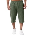 thumbnail image 3 of LILIYA Men's Capri Shorts Casual Baggy Knee Length 3/4 Pants Summer Elastic Waist Lightweight Beach Pants Drawstring Lounge Shorts with Pockets 2026, 3 of 6
