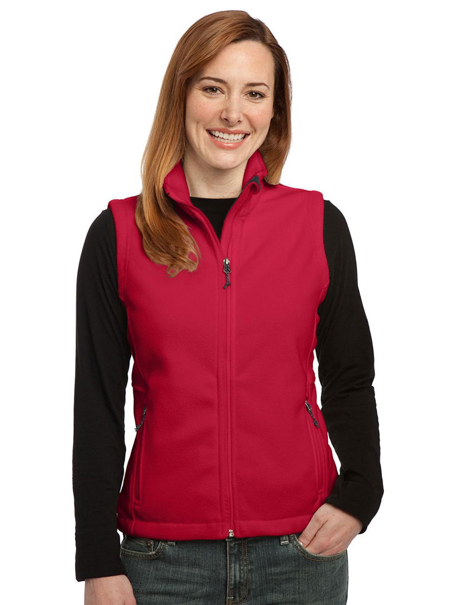 Port Authority Port Authority Women's Soft Fleece Zipper Pocket Vest
