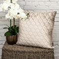 thumbnail image 6 of Taupe Tufted Velvet Quilted Throw Pillow, 6 of 10