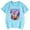 Sky Blue, variant on Girls Tops Summer Short Sleeve Round Neck T Shirt Ages 3 to 13