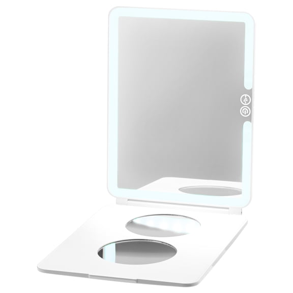 LuMee 10" Portable LED Makeup Mirror, White