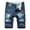 Patterned2, variant on SWSMCLT Men's Jean Shorts Denim Cotton Blend Straight Leg Fashion Blue Short Pocket Ripped Distressed Broken Hole Slim Fit Summer Knee-length Patterned2 38