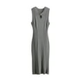 thumbnail image 2 of mfyjkho Vestidos para mujer, Vestido de cuello redondo sin mangas con tirantes finos de color liso para mujer Vestidos maxi para mujer free size, 2 of 4