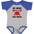 thumbnail image 3 of Inktastic Meme Loves Me Grandson Boys or Girls Baby Bodysuit, 3 of 5