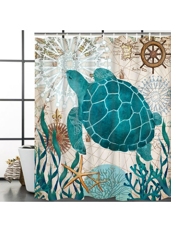 Beach Shower Curtains in Shower Curtains
