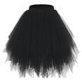 thumbnail image 4 of EnJoCho Girls Tutu Skirt 50s Vintag𝖾 Ballet Bubble Dance Skirts Cos-play Festival Party Skirts Flower Puffy Mesh Short Dress, 4 of 4