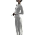 thumbnail image 2 of Conjunto de Dos Piezas para Mujer, Estilo Casual, Ideal para Estar en Casa. Incluye Top de Larga Ligeramente Corto y Pantalón de Pierna . - L, 2 of 8