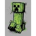 thumbnail image 2 of Boy's Minecraft Graffiti Creeper Graphic Tee Athletic Heather Medium, 2 of 5