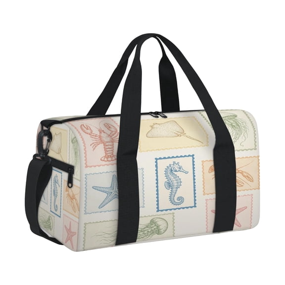 Gym Bag for Women Men Boho Weekender Overnight Workout Travel Duffle Sports Tote Mysterious Aesthetic Waterproof Foldable Sports Bag