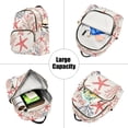 thumbnail image 5 of FORMRS Mini Backpack Purse for Women Quilted Travel Daypack Casual Shoulder Bag, Starfish Seashell, 5 of 7