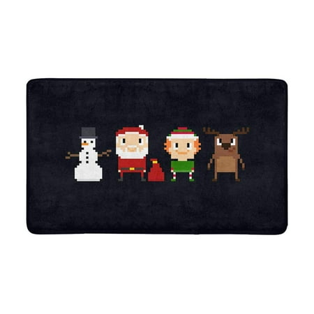 Pop Christmas Characters Santa Snowman Doormat Non Slip Indoor And