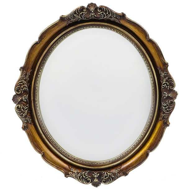 FELTECHELECTR Espejo colgante retro para sala de estar, espejo de pared decorativo, marco para fotos