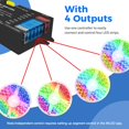 thumbnail image 2 of GLEDOPTO ESP32 WLED LED Strip Light Controller with 4 Outputs Ethernet WiFi Dual Control Sound Reactive UART Energy Save Relay 20A Pluggable, 2 of 9