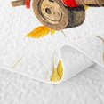 thumbnail image 5 of Erosebridal Retro Farm Truck Quilt Full, Thanksgiving Wheat Pumpkin Full Bedspread Sets for Boys Girls, Red Orange White, 3 Pieces 1 Coverlet and 2 Pillowcases, 5 of 7