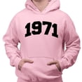 thumbnail image 2 of 1971 College Style Hoodie Sweatshirt Unisex Large Pink, 2 of 5