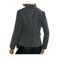 thumbnail image 4 of Veste de Complet à Carreaux pour Femme, Blazer à Col Rabattu, Blazer à Carreaux à Double Boutonnage, 4 of 6