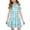 Light Blue, variant on Easter Girls Short Sleeve Casual Dress with Cartoon Bunny Print Crewneck Soft Fabric A Line Comfortable Daily Wear Skater Style