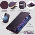 thumbnail image 5 of CaseMe Wallet Case for Samsung Galaxy A57 5G, 2-in-1 PU Leather【RFID Blocking】Flip Card Holder Stand Shockproof Magnetic Detachable Cover for Samsung Galaxy A57 5G 6.7",Purple,For Galaxy A57 5G, 5 of 11