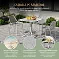 thumbnail image 3 of WestinTrends Playa 31.5" Square Outdoor Plastic Resin Patio Dining Table for 4, Gray, 3 of 12