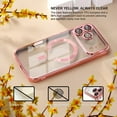thumbnail image 2 of Dteck Magnetic for iPhone 17 Pro Max Case with Screen Protector, Compatible with MagSafe, Non Yellowing Slim Plating Soft Clear Phone Cover with Full Camera Lens Cover 6.9 Inch,Pink, 2 of 6