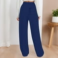 thumbnail image 5 of Sweatpants for Women 2025 Elastic High Waisted Loose Fit Wide Straight Leg Joggers with Pockets Trousers Sweat Pants, 5 of 7