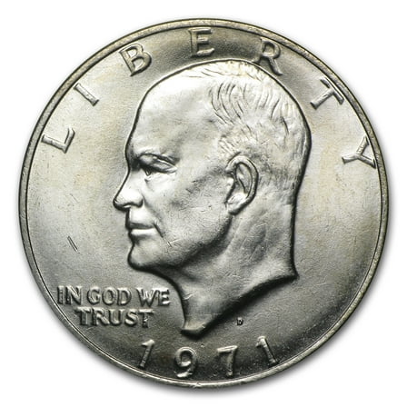 U.S. Mint 1971-D Clad Eisenhower Dollar, Apollo XI, Brilliant Uncirculated, Copper-Nickel