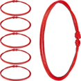 thumbnail image 1 of 6 Piezas Pulsera Roja Pulsera de Cordón Rojo Pulsera de Hilo de Nudo Rojo Ajustable Amuleto para Protección, Buena Suerte (Estilo Clásico), 1 of 5