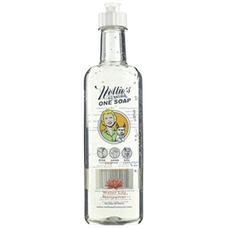 Nellie's One Soap - Water Lily - Gentle Multi-Purpose Cleaner for Dishes, Surfaces, and Hands - Plant-Based and Soft on Skin - 19.2 ounces