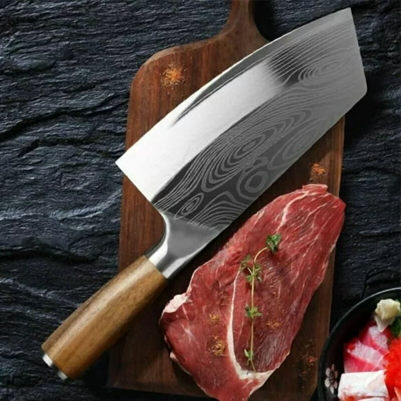 Stainless Steel Asian Kitchen Knife Butcher Chef Damascus Cleaver Chopping Meat