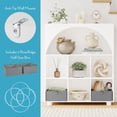 thumbnail image 4 of RiverRidge Arched 35in 6-Cubby Entryway Bookshelf and Storage Organizer with 2 Gray Bins, 4 of 7