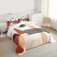 thumbnail image 3 of Homewish Teens Minimalist Stripes Circle 3-Piece Full Size Comforter Sets,Vintage Aesthetic Geometric Bedding Comforter Set,Abstract Art Lightweight Bedding Sets,Luxury Bedroom Decor,Reversible, 3 of 8